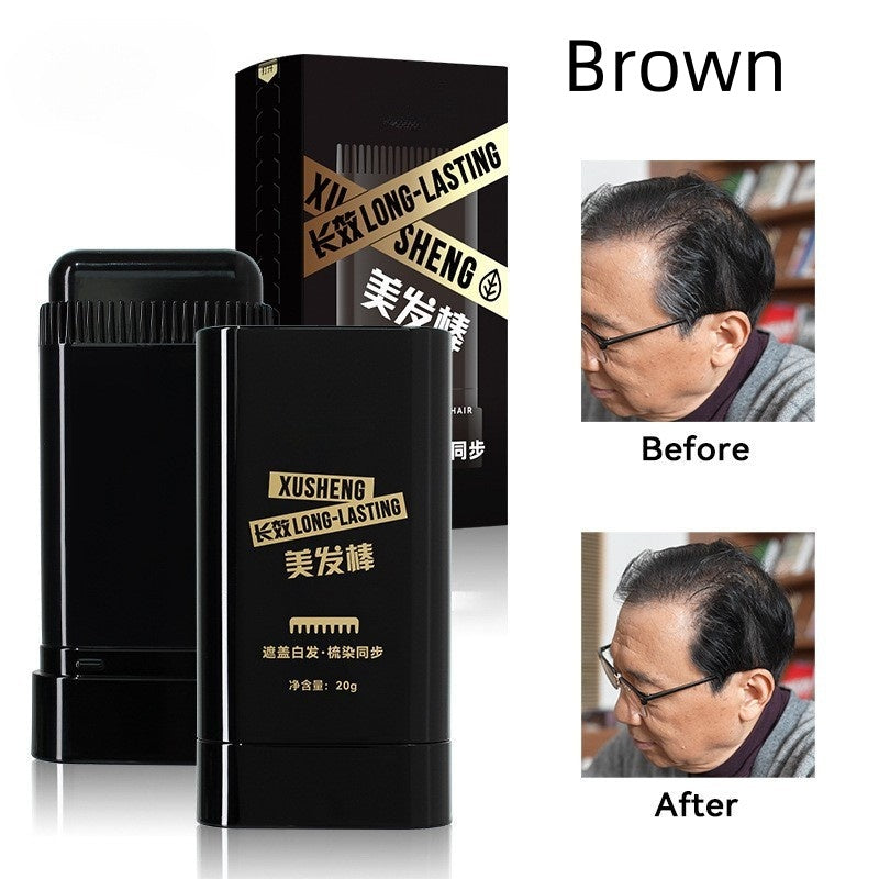 Temporary Hair Dye Stick – Instant Hairline Concealer & Root Touch Up Powder