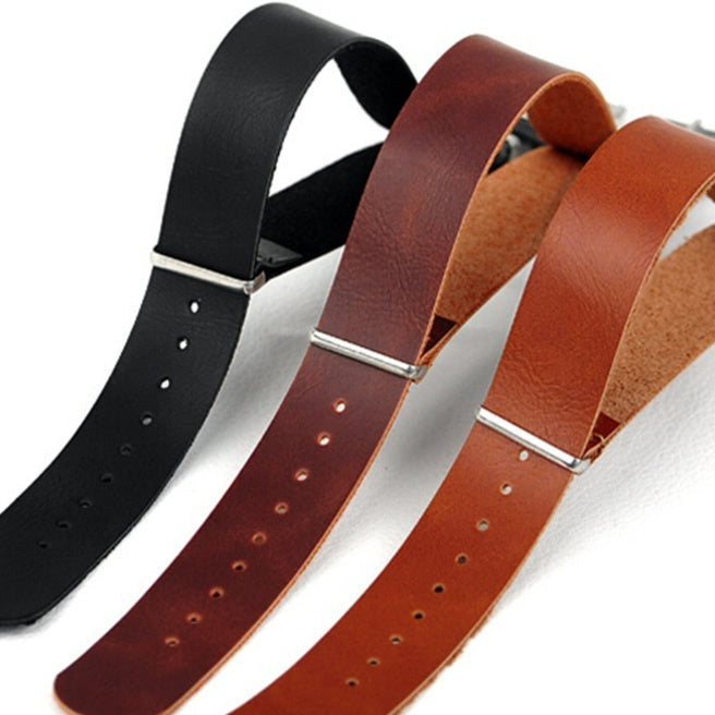 Zulu Leather Watch Strap – Black & Brown PU Replacement Bands for Men’s & Women’s Watches