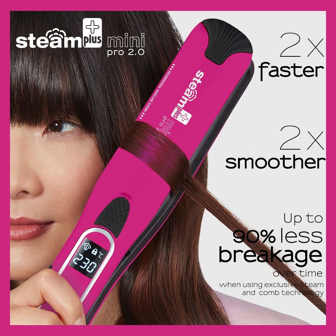 Mini Steam Hair Straightener – 2-in-1 Curling & Straightening Spray Splint 200W