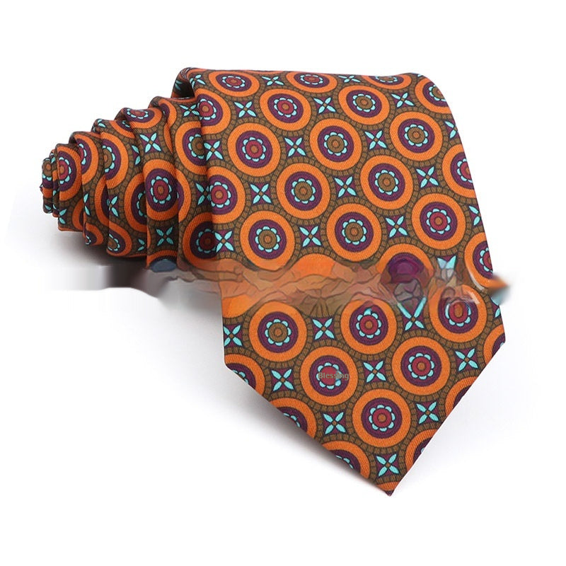 Business Polyester Men’s Printed Tie – Formal Workplace Necktie for Office & Events