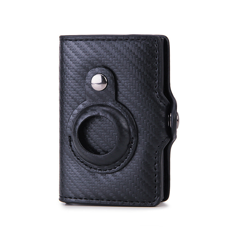 Multifunctional Airtag Wallet – Men’s Short PU Leather Card Holder with RFID & Zipper Pocket