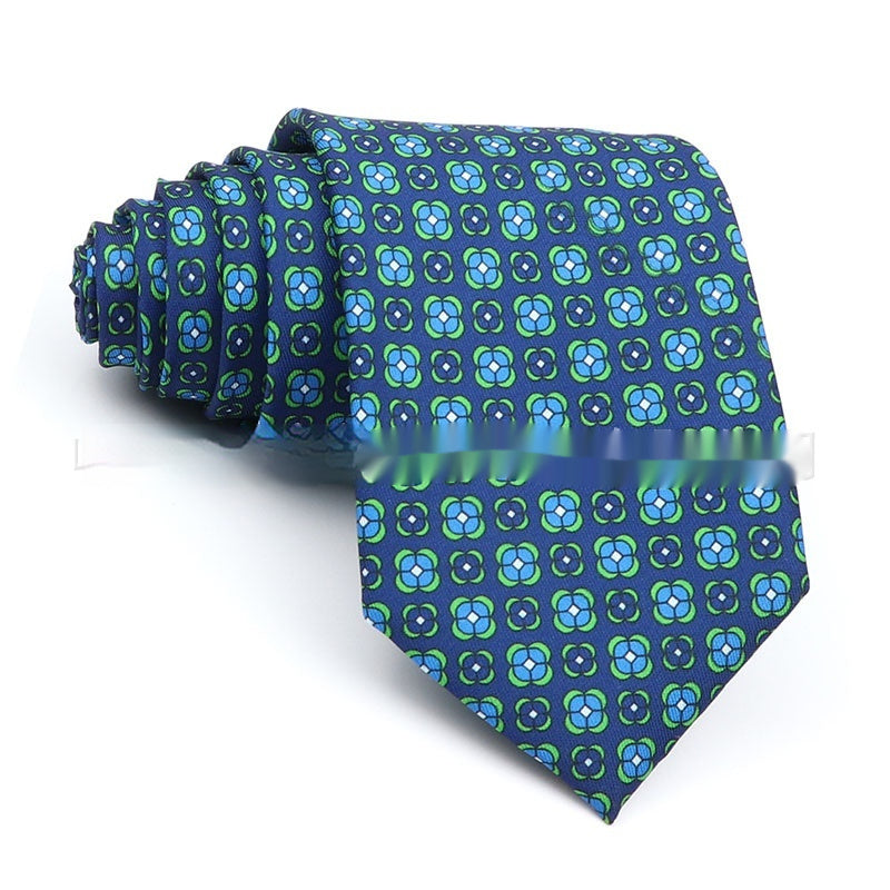 Business Polyester Men’s Printed Tie – Formal Workplace Necktie for Office & Events