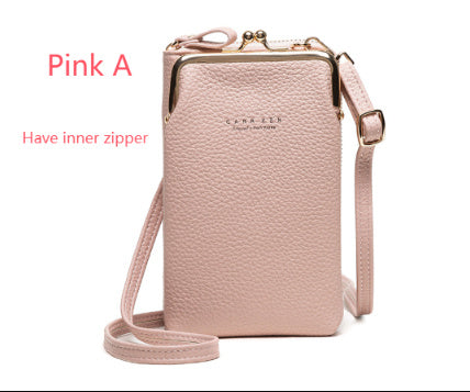 Fashion Lychee Pattern PU Leather Women’s Shoulder Bag – Korean Style Crossbody Handbag