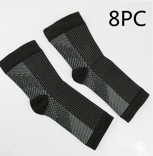 Men & Women Compression Ankle Support Socks – Anti-Fatigue Foot Sleeve for Pain Relief & Sports