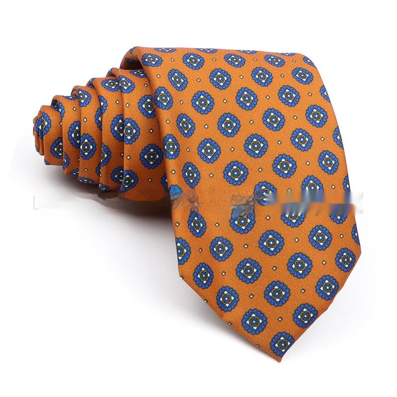 Business Polyester Men’s Printed Tie – Formal Workplace Necktie for Office & Events