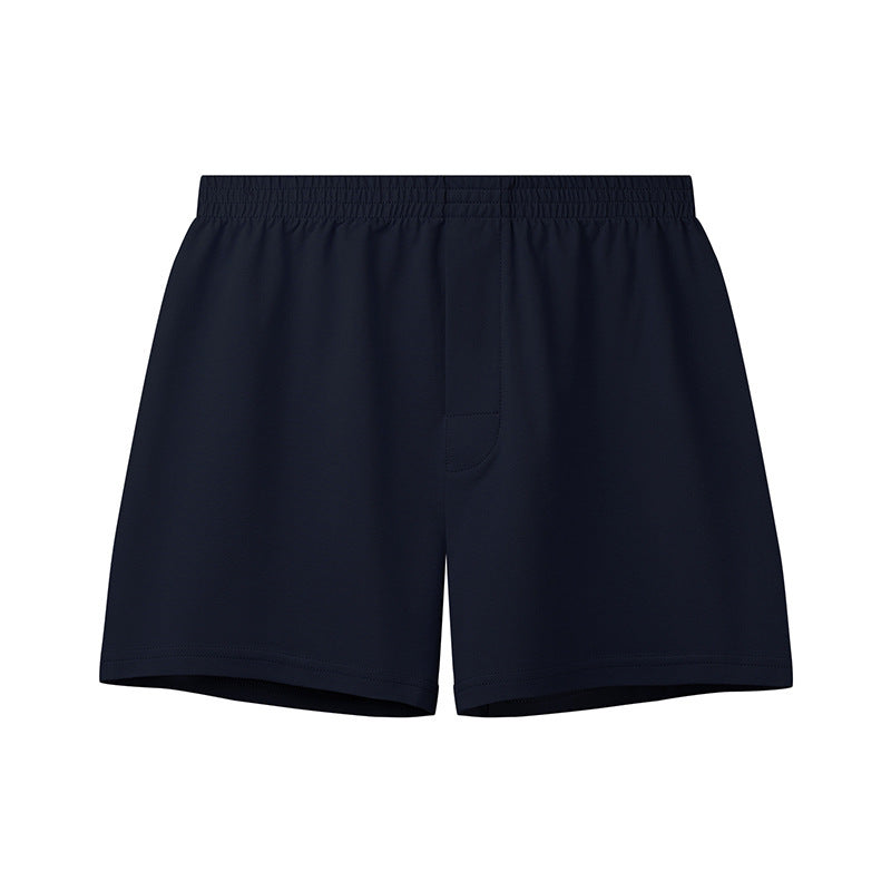 Loose-Fitting Loungewear Men’s Cotton Underwear – Breathable Mid-Waist Boxers