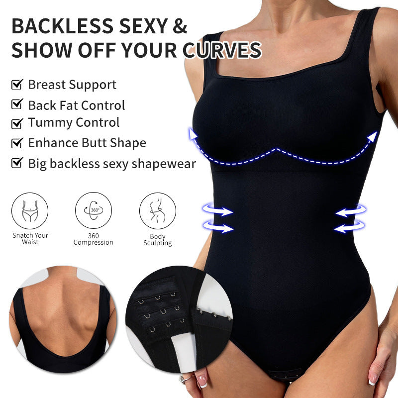 Women’s Seamless T-Back Shapewear – Slimming Body Shaper with Hip Lift & Abdominal Support