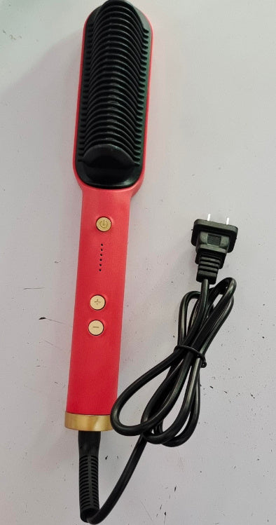 2-In-1 Hair Straightener Hot Comb – Negative Ion Curling Tong & Dual-Purpose Electric Hair Brush