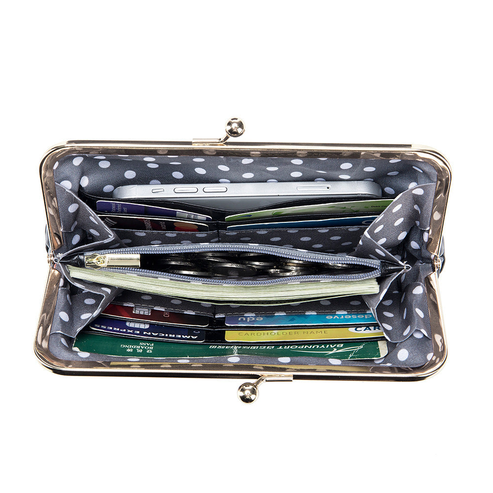 European & American Retro Genuine Leather Long Clutch Wallet – Vintage Oil Wax Clip Bag