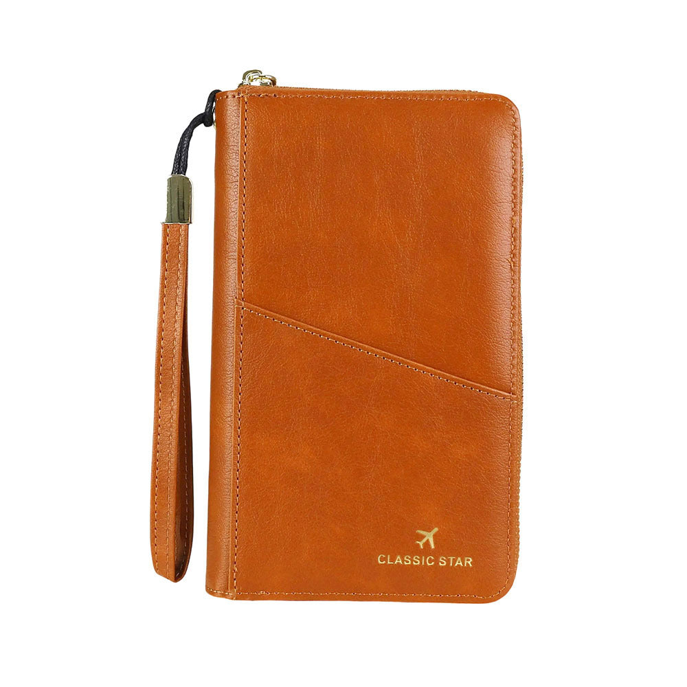 RFID Passport Holder Wallet – Genuine Leather Travel Wallet for Men & Women
