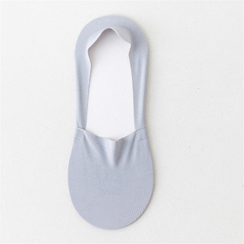 Men’s Invisible Low Cut Socks – Seamless Ice Silk Cotton Non-Slip Breathable
