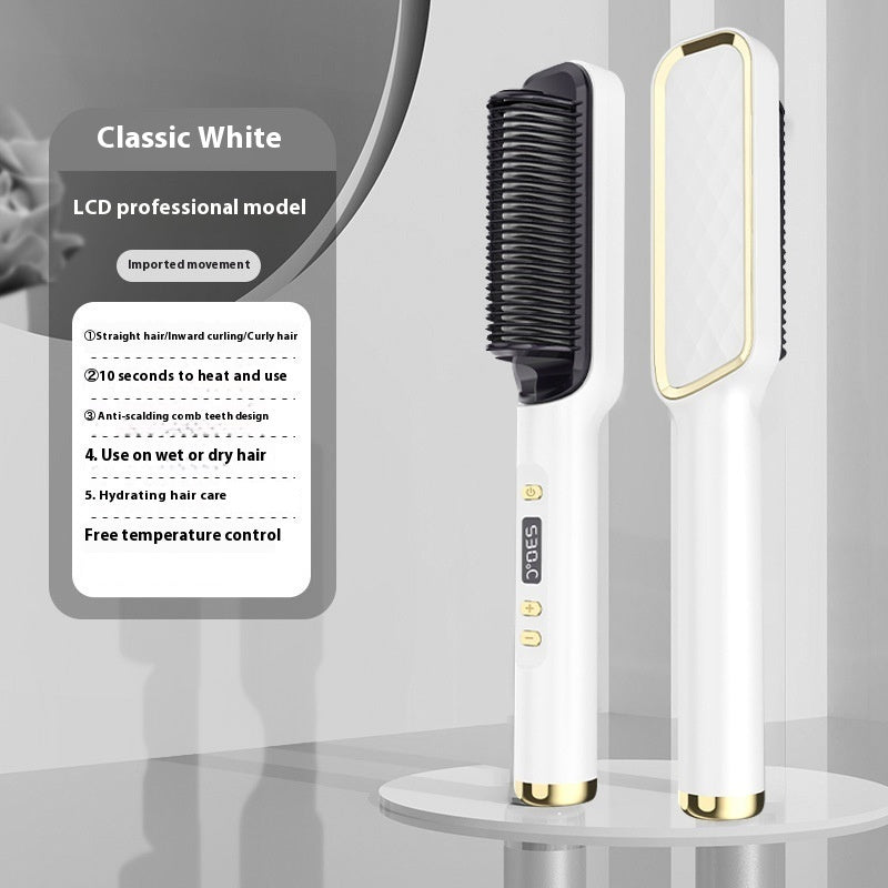 Negative Ion Straight Comb – LCD Hair Straightener Does Not Hurt Hair
