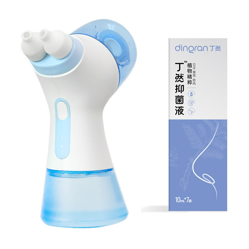 High-Frequency Electric Nasal Irrigator – Pulse Nasal Wash Cleaner with Salt Pack & Antibacterial Solution