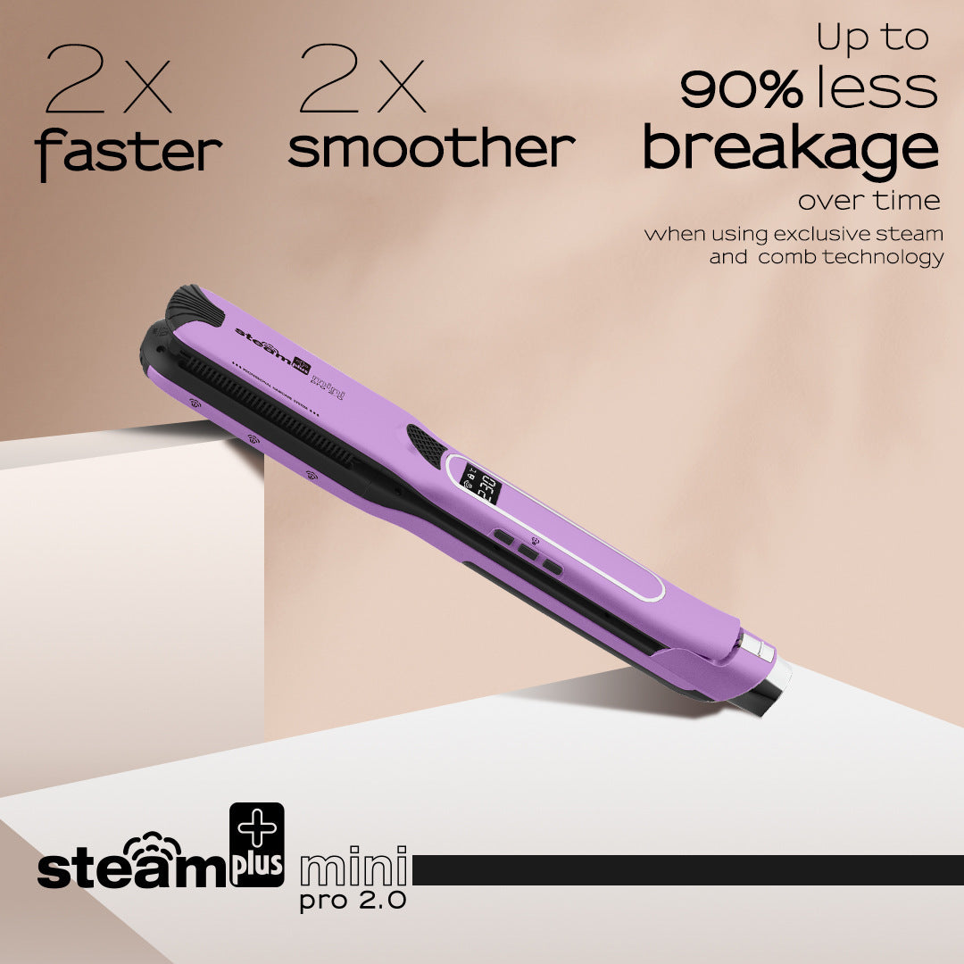 Mini Steam Hair Straightener – 2-in-1 Curling & Straightening Spray Splint 200W