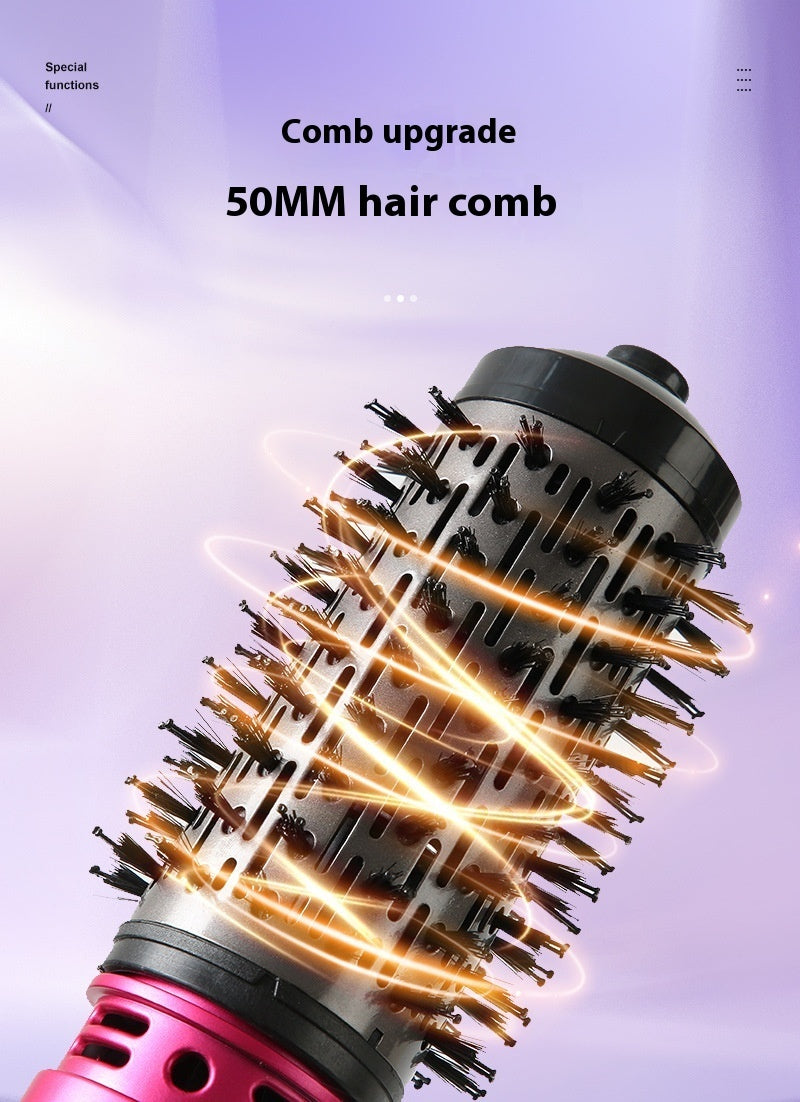 Electric Rotating Hair Curling Comb 2-in-1 Straightener & Curler with Constant Temperature