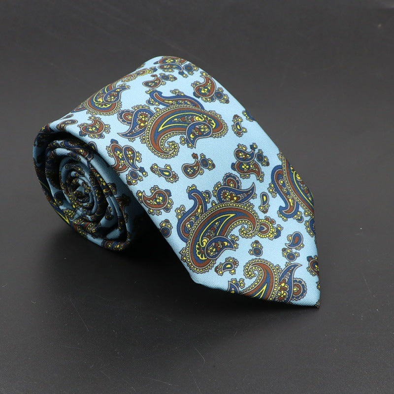 Super Soft Bohemian Silk Tie – Men’s Fashion 75mm Necktie