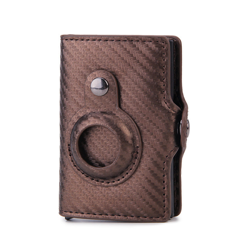 Multifunctional Airtag Wallet – Men’s Short PU Leather Card Holder with RFID & Zipper Pocket