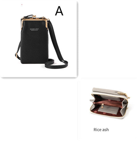 Fashion Lychee Pattern PU Leather Women’s Shoulder Bag – Korean Style Crossbody Handbag