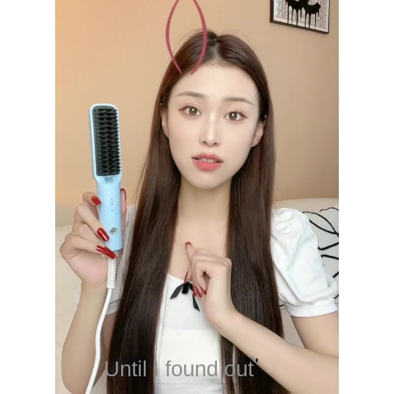 Straight Hair Comb – Electric Hot Comb 2-in-1 Straightener & Curler with 3-Speed Temperature Control