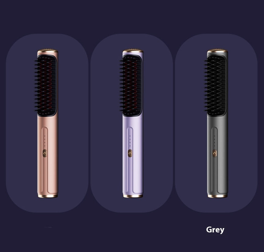 Wireless Straight Comb – Anion Portable Hair Straightener for Curling & Straightening