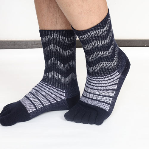 Wool Toe Socks for Men – Thickened Autumn & Winter Mid-Calf Warm Casual Socks