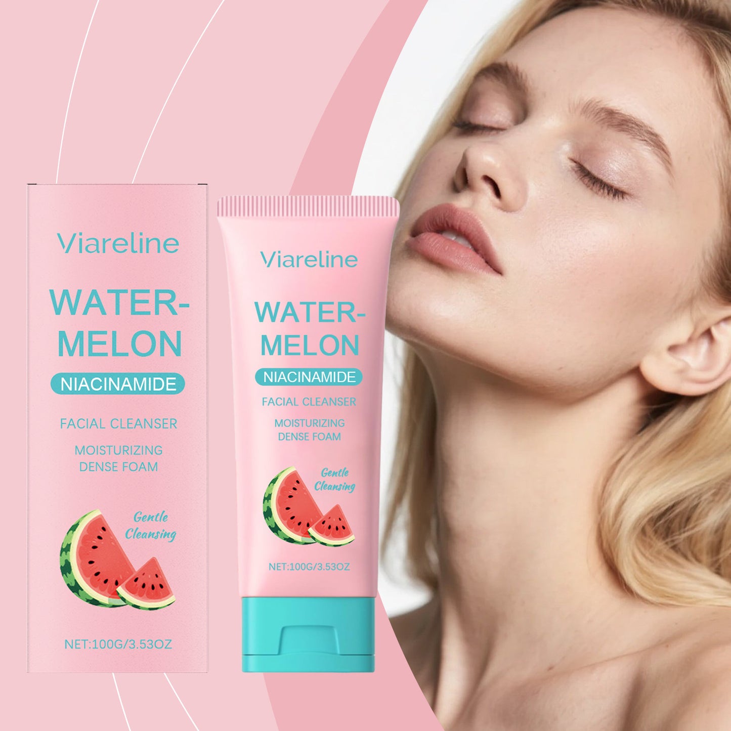 Watermelon Foam Facial Cleanser – 100g Deep Cleansing Face Wash for Acne & Oily Skin