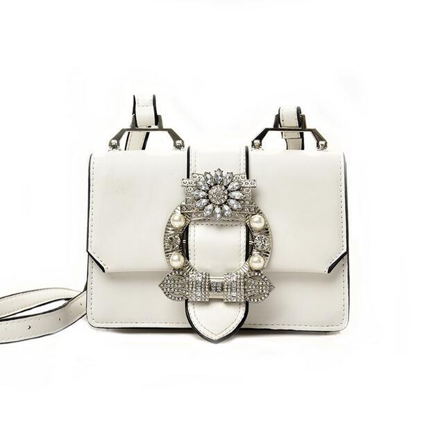 Fashion Designer Diamond Lock Handbag – Elegant Women’s PU Leather Shoulder & Crossbody Bag