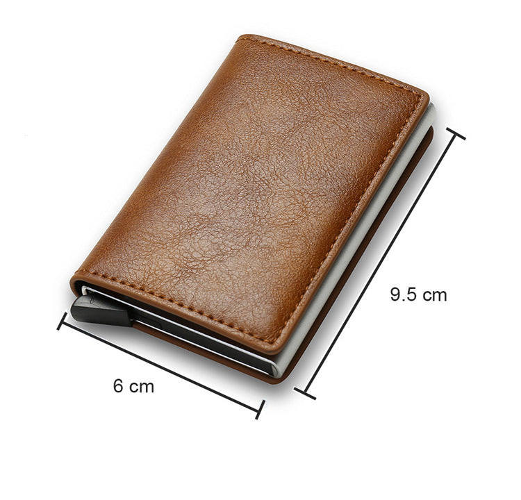 Multifunctional Airtag Wallet – Men’s Short PU Leather Card Holder with RFID & Zipper Pocket
