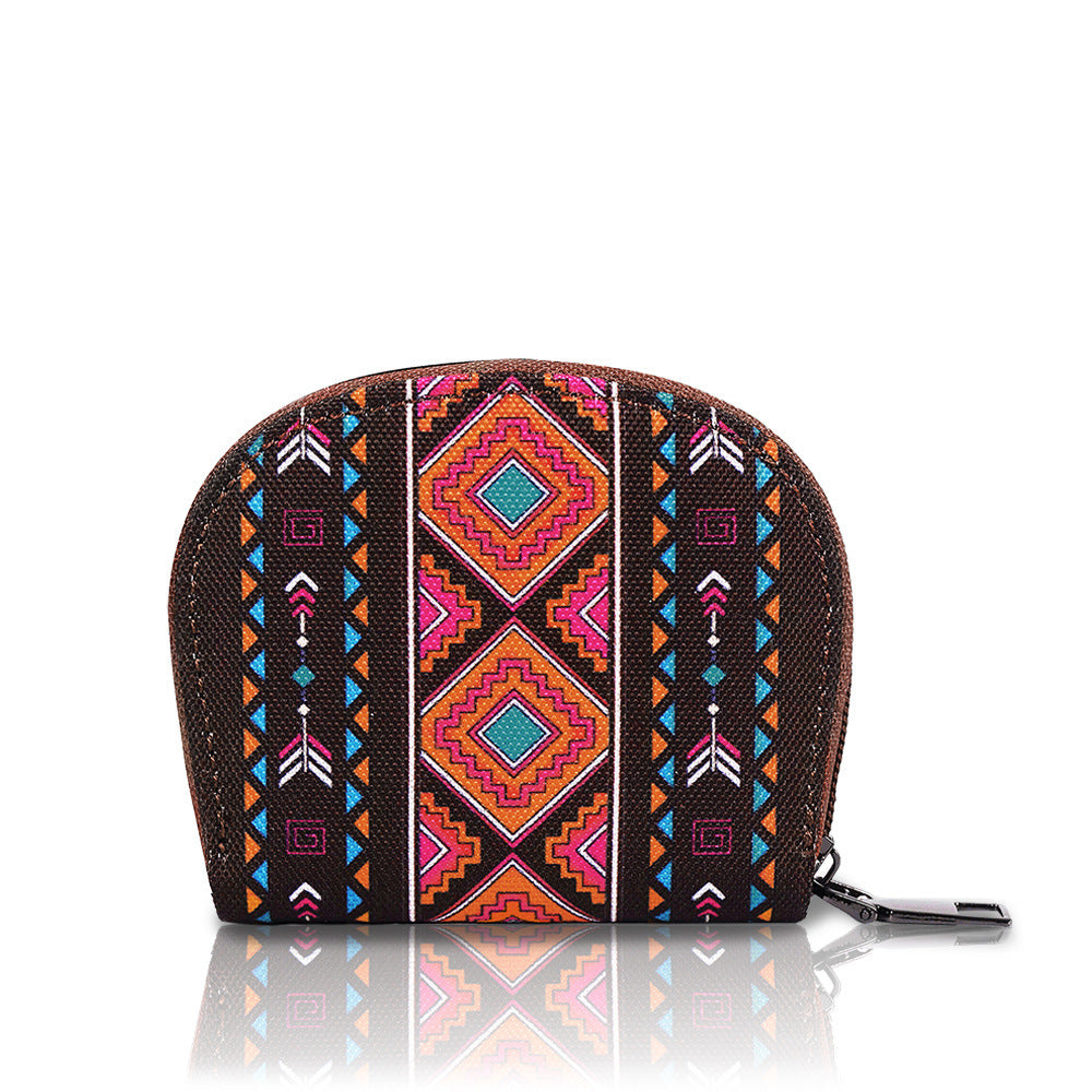 Women’s Lightweight Canvas Card Wallet – Portable Waterproof Retro Style