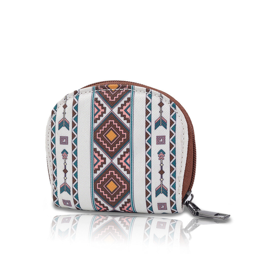 Women’s Lightweight Canvas Card Wallet – Portable Waterproof Retro Style