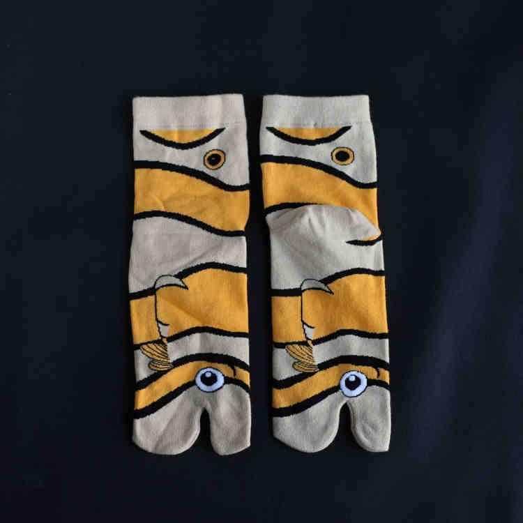 Unisex Cotton Two-Finger Socks – Comfortable Split Toe Couple Ankle Socks