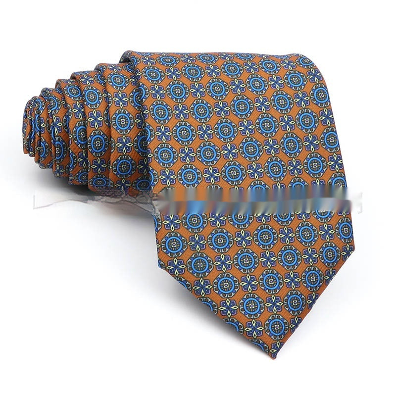 Business Polyester Men’s Printed Tie – Formal Workplace Necktie for Office & Events