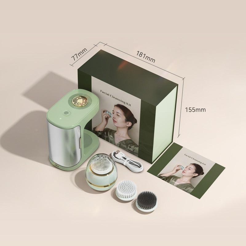 Electric Silicone Facial Cleanser – Ultrasonic Vibration Face Washing Beauty Instrument