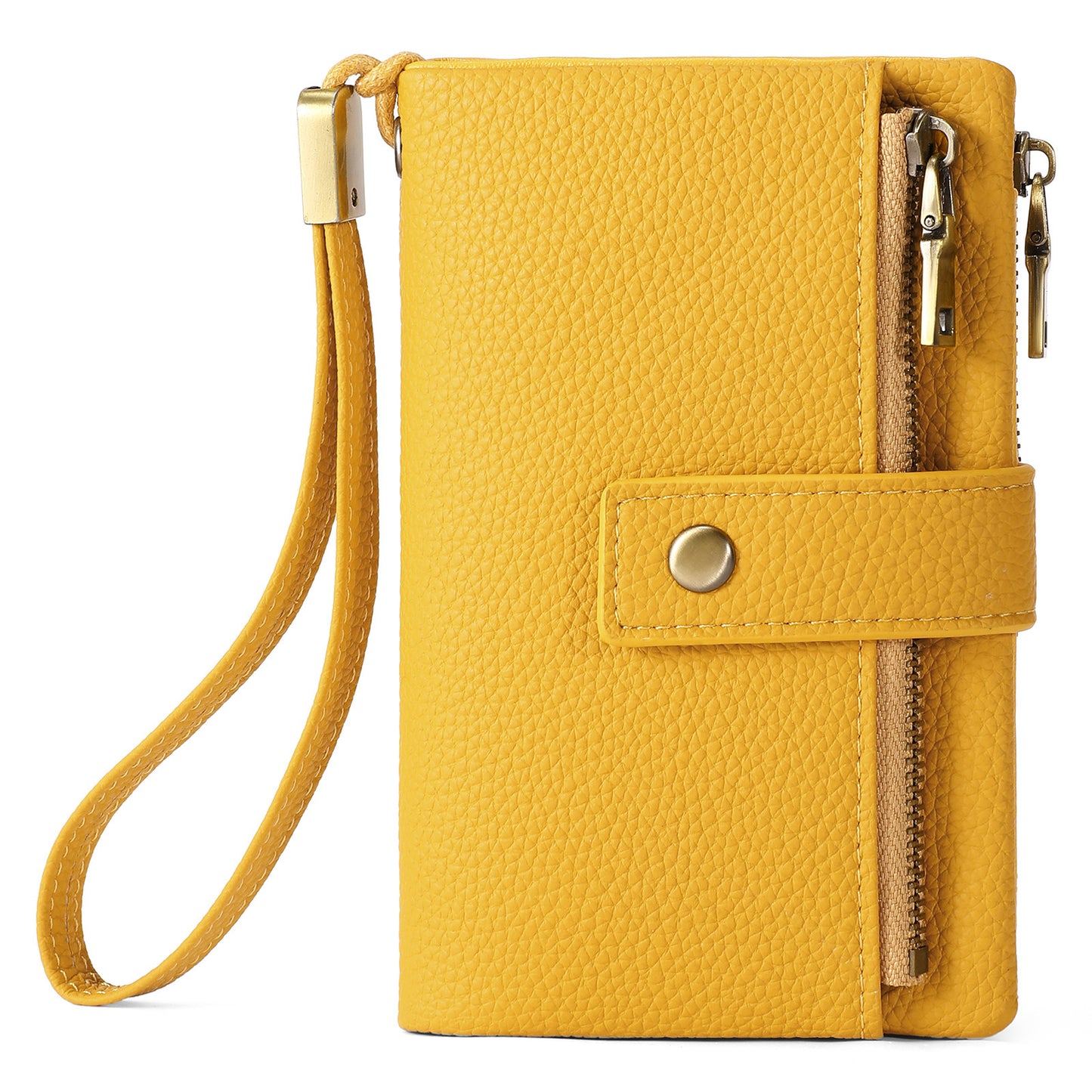 Women's Genuine Leather Wallet – Zipper Clutch Anti-theft Card Swiping Coin Purse