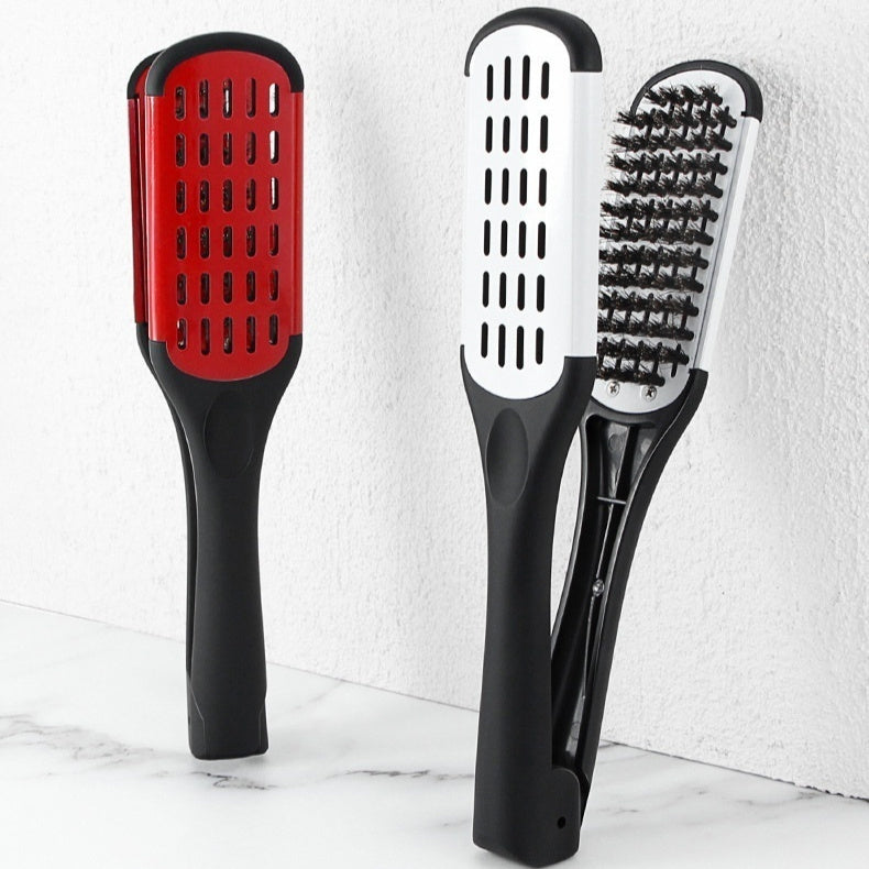 Hairdressing Clamp Comb V-Shaped Bristle Styling Straightener – Professional Salon Hair Styling Tool