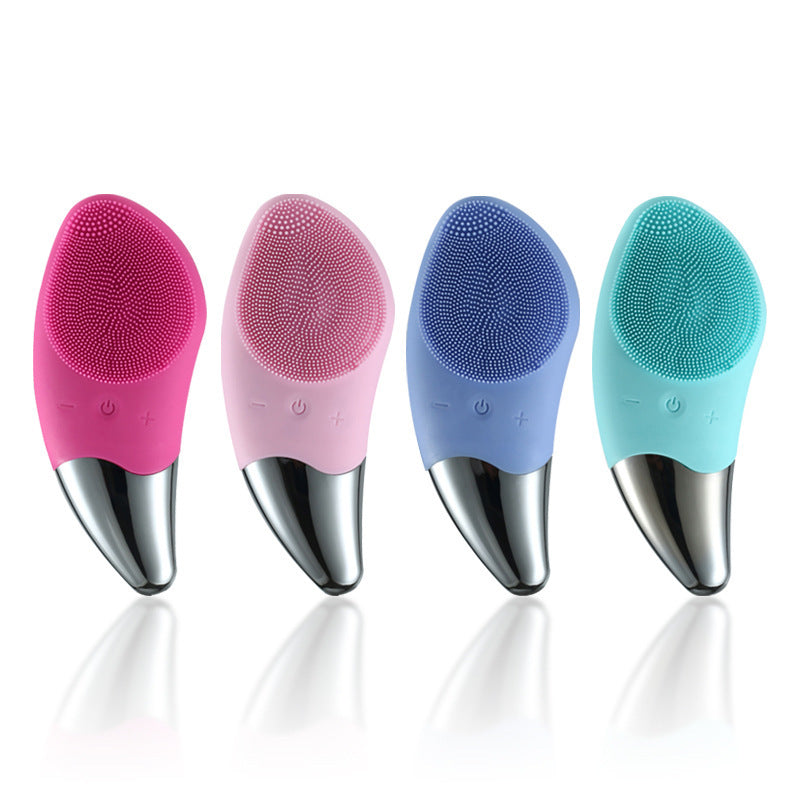 Rechargeable Silicone Facial Cleansing Brush – Ultrasonic Vibration Beauty Device