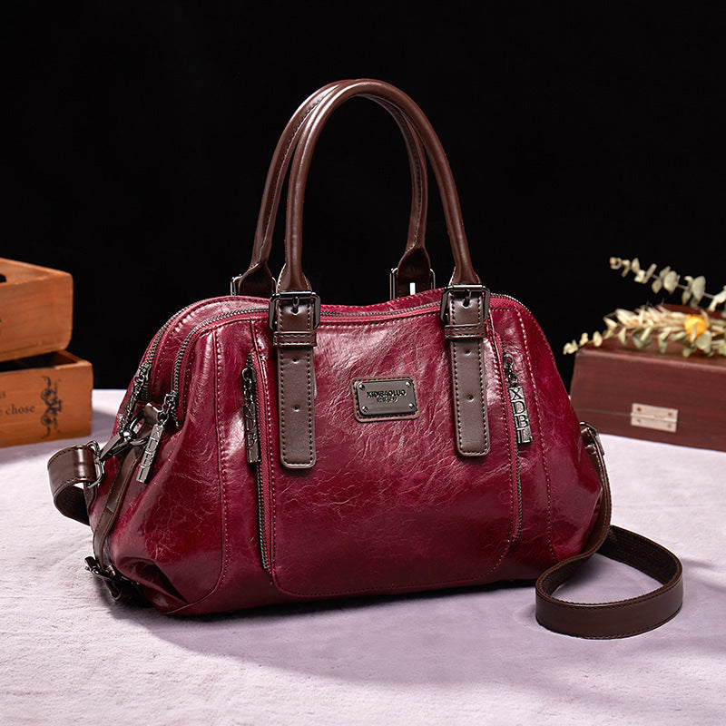 Women’s Genuine Leather Crossbody Handbag – Shoulder Tote Purse