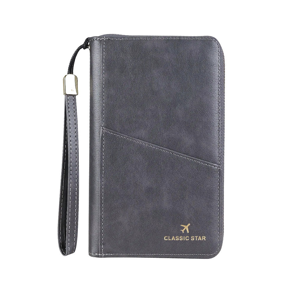 RFID Passport Holder Wallet – Genuine Leather Travel Wallet for Men & Women