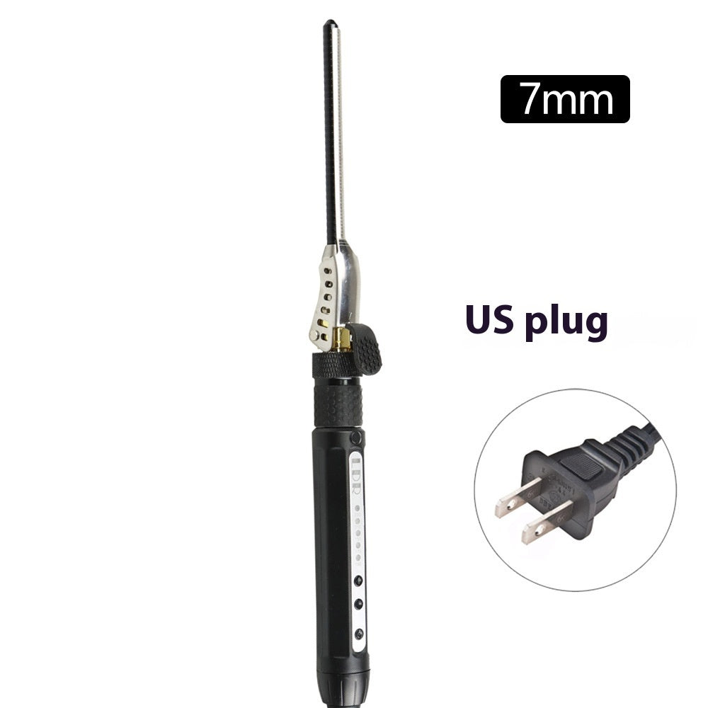 Small Hair Curler 7mm Rotating Clip – Mini Precision Curling Iron for Tight Curls & Styling