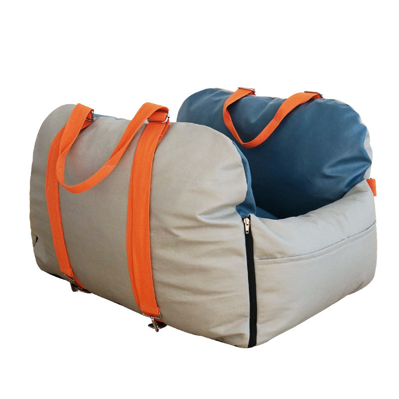 Cross-Border Waterproof Pet Handbag – Portable Faux Leather Travel Safety Seat for Dogs
