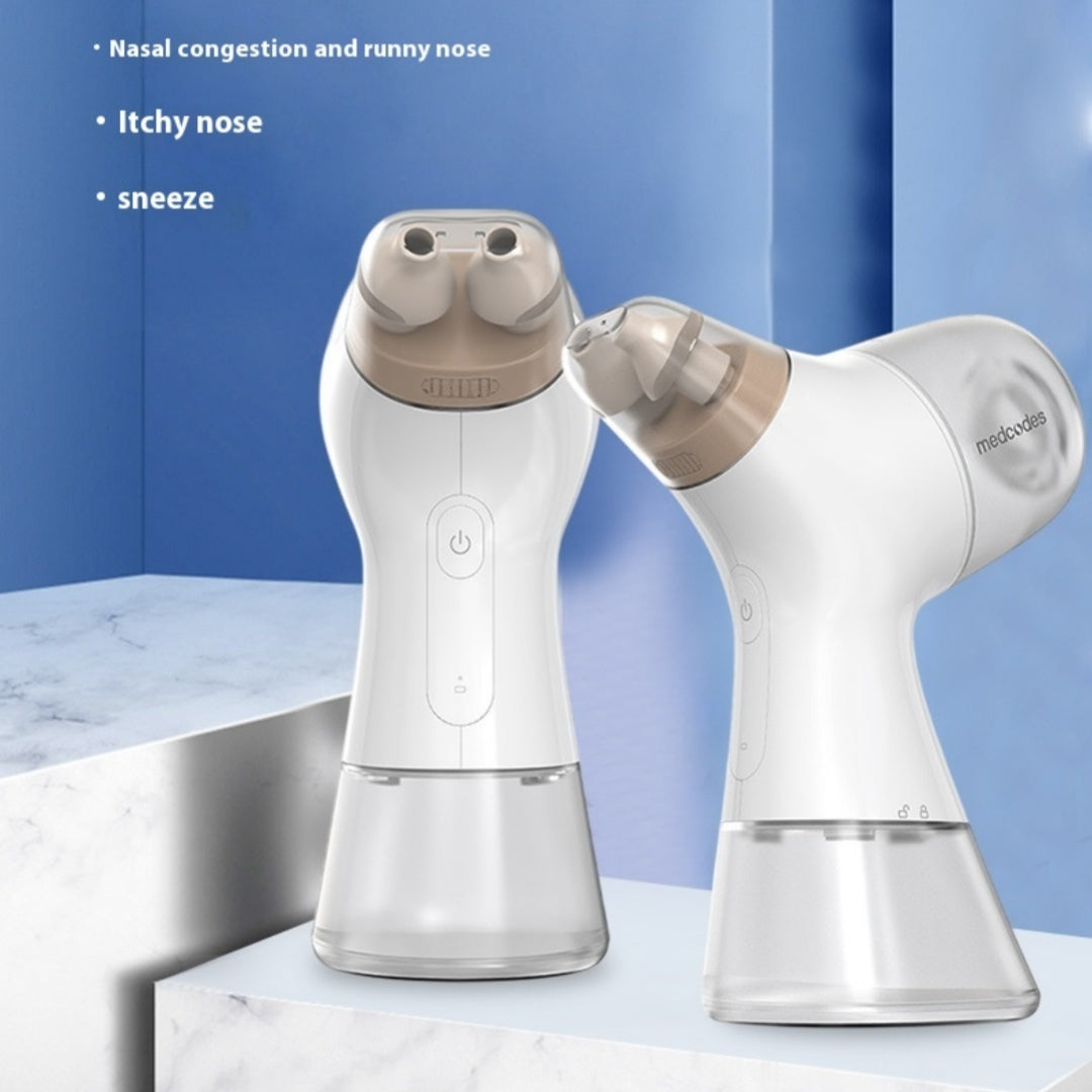 High-Frequency Electric Nasal Irrigator – Pulse Nasal Wash Cleaner with Salt Pack & Antibacterial Solution
