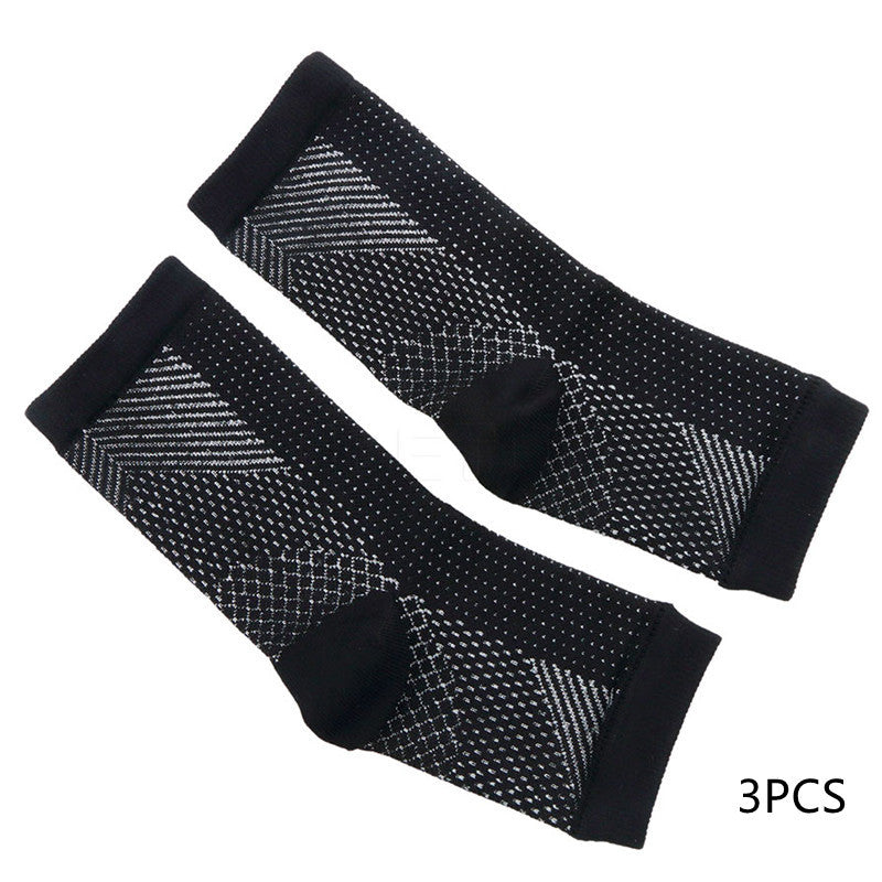 Men & Women Compression Ankle Support Socks – Anti-Fatigue Foot Sleeve for Pain Relief & Sports