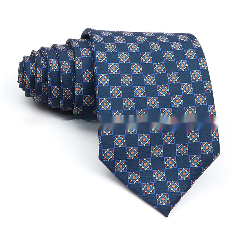 Business Polyester Men’s Printed Tie – Formal Workplace Necktie for Office & Events