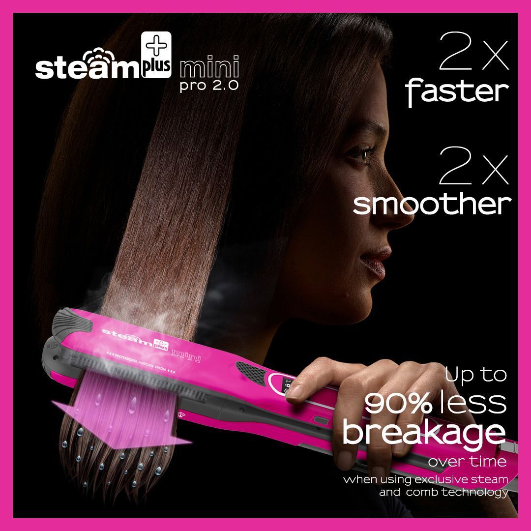Mini Steam Hair Straightener – 2-in-1 Curling & Straightening Spray Splint 200W