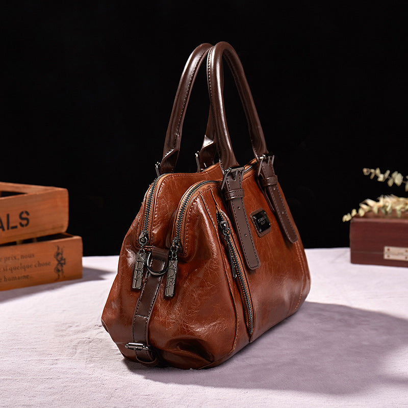 Women’s Genuine Leather Crossbody Handbag – Shoulder Tote Purse