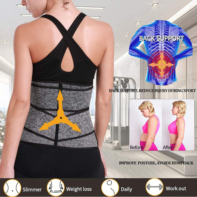 Tummy Sweat Shapewear Bodysuit for Women – Waist Trainer Slimming Corset with 2-3 Belts