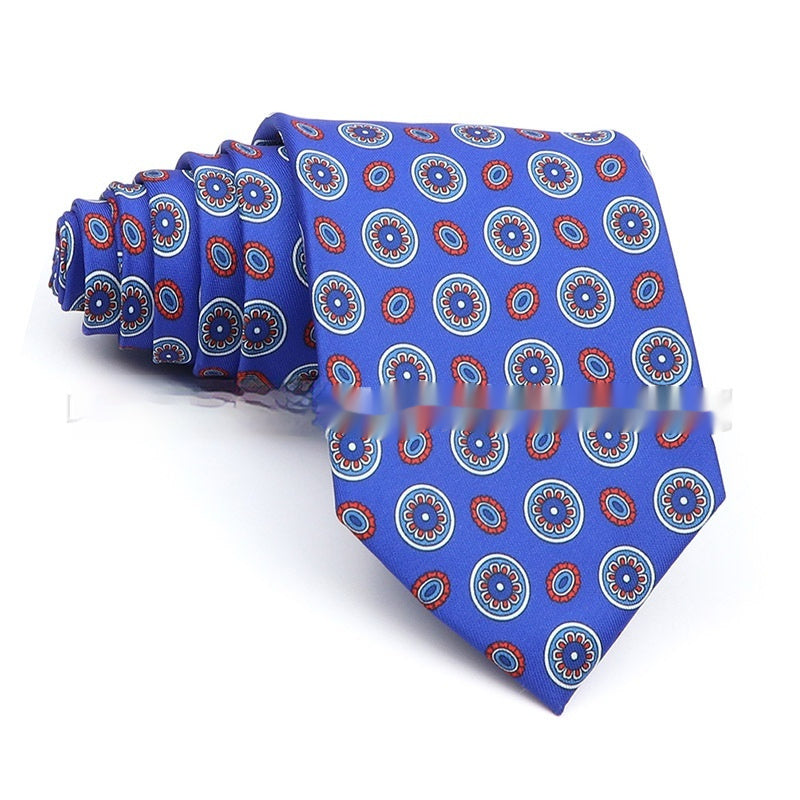 Business Polyester Men’s Printed Tie – Formal Workplace Necktie for Office & Events