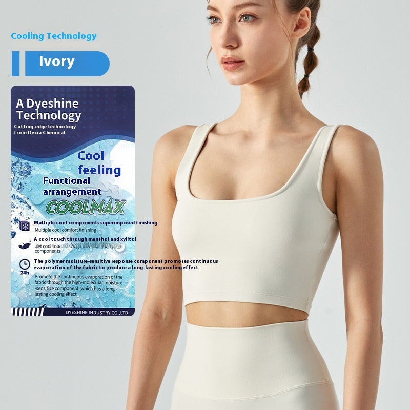 Fitness Vest with Chest Pad – Women’s Cool Touch Yoga Sports Bra