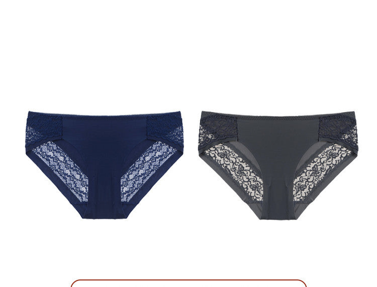 One-Piece Ice Silk & Lace Low-Waist Women’s Underwear – Sexy, Breathable & Comfortable Panties