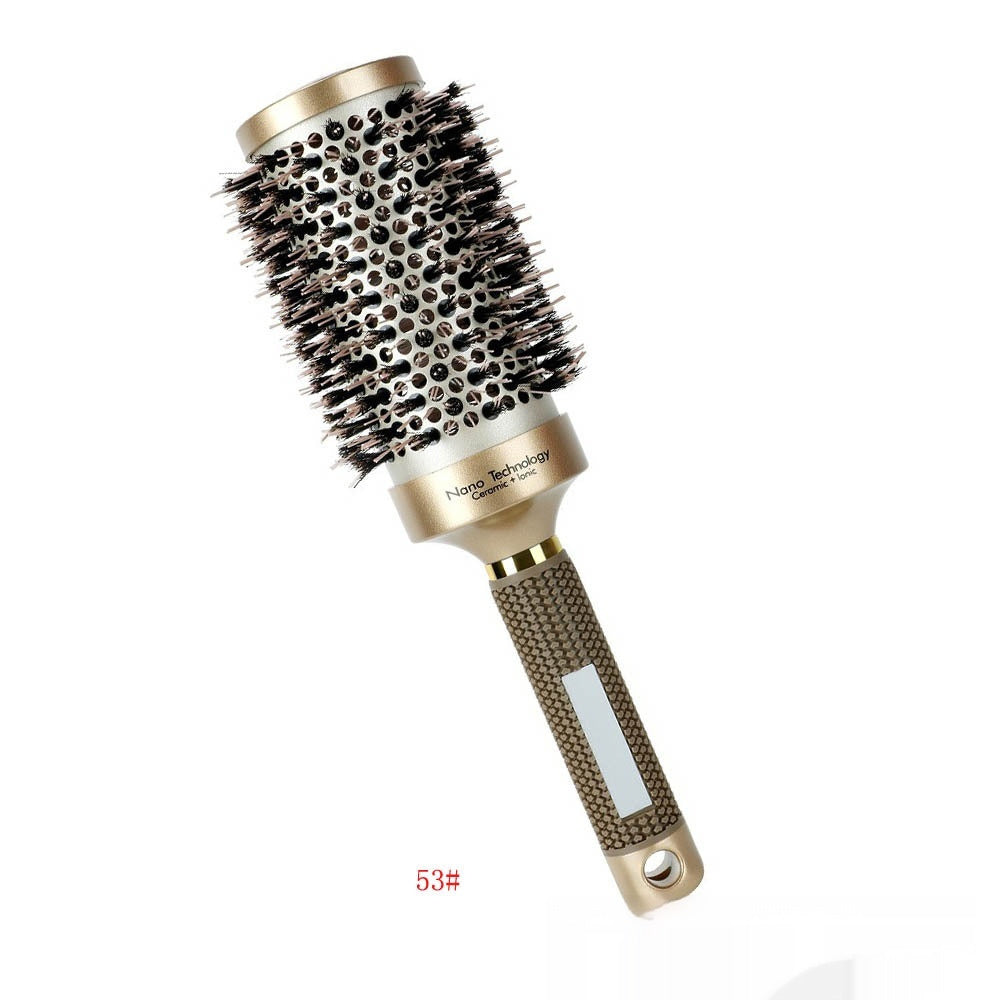 Ceramic Aluminum Tube Hair Comb – Temperature-Resistant Big Wave Styling Brush for Women